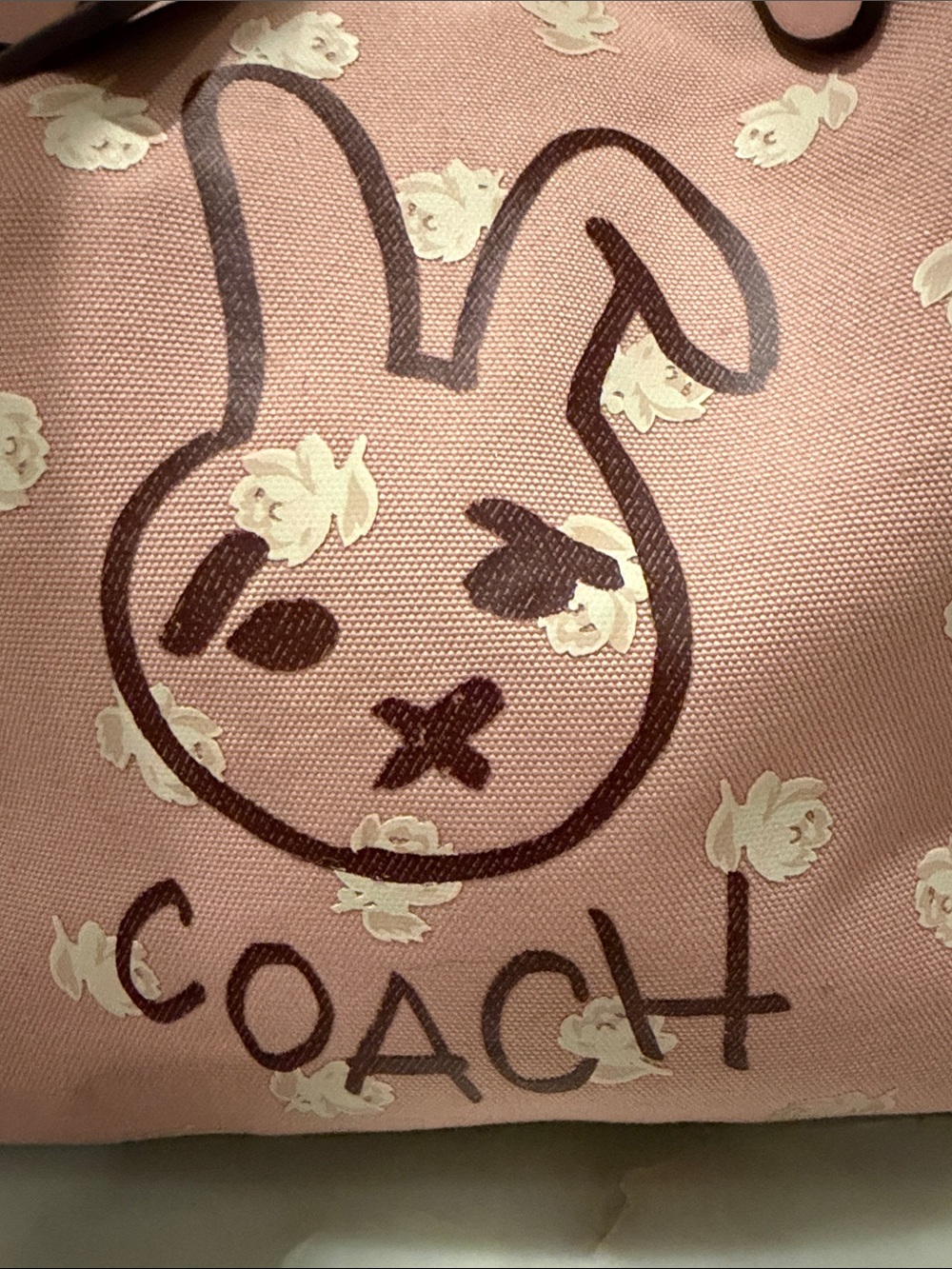 Coach Lunar New Year Tote 42 with Rabbit Graphic - Picture 3 of 9